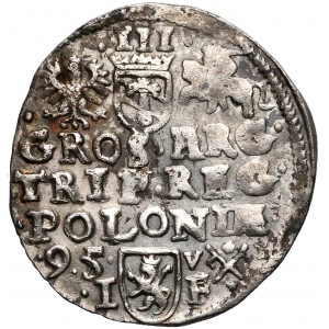 Zygmunt III Waza, Trojak Poznań 1595 - rzadkie popiersie
