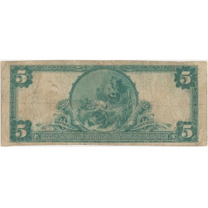 USA, National Currency, Large Size 5 dollars 1902/1920 OAKDALE