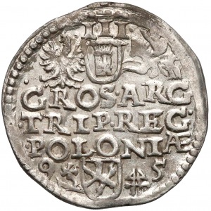 Zygmunt III Waza, Trojak Wschowa 1595 - data szeroko - b. rzadki