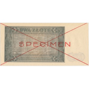 2 złotych 1948 - SPECIMEN - B 1234567