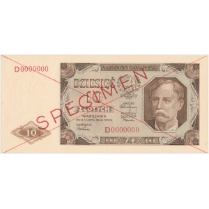 10 złotych 1948 - SPECIMEN - D 0000000