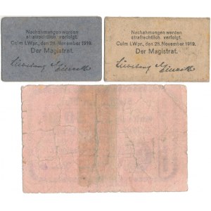 Chełmno (Culm), 10 i 2x 50 pf. 1918-1919 (3szt)