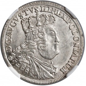 August III Sas, Dwuzłotówka Lipsk 1753 - duża głowa