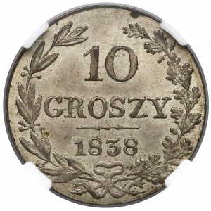 10 groszy 1838 MW (ex Otto Horn) - NGC MS63