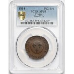 France, ESSAI 2 franc 1814 - PCGS SP55