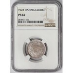 Wolne Miasto Gdańsk, 1 gulden 1923 - st. LUSTRZANY - NGC PF64