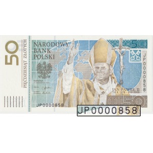 50 zł 2006 Jan Paweł II - niski numer 0000858