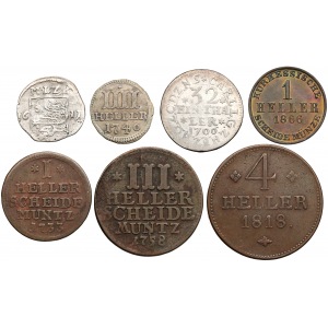 Niemcy, Hessen-Kassel, zestaw monet (7szt)