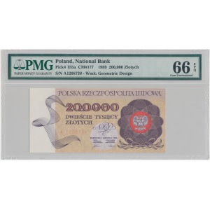 200.000 złotych 1989 - A - PMG 66 EPQ