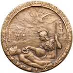 1915r. Medal Poległym na Polu Chwały JEDNOSTRONNY z podpisem (Lewandowski)