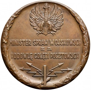 1925r. Medal nagrodowy MSW za hodowlę gołębi pocztowych