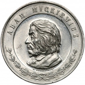 1880r. Medal 25 rocznica śmierci Adama Mickiewicza