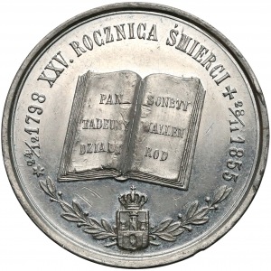 1880r. Medal 25 rocznica śmierci Adama Mickiewicza