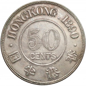 Hongkong, 50 centów 1890