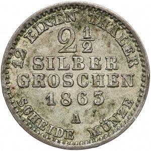 Germany, Preussen, 2-1/2 silber groschen 1863-A