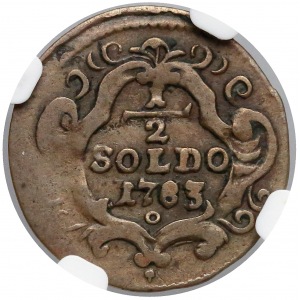 Włochy / Transylwania, Józef II, 1/2 soldo 1783-O - rzadkie