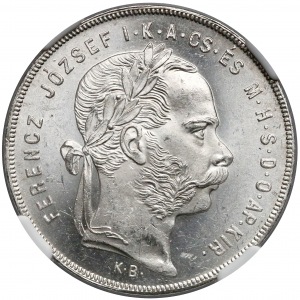 Hungary, Franz Joseph I, Forint 1872 KB - NGC MS64