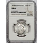 Węgry, Franciszek I Józef, Forint 1872 KB - NGC MS64