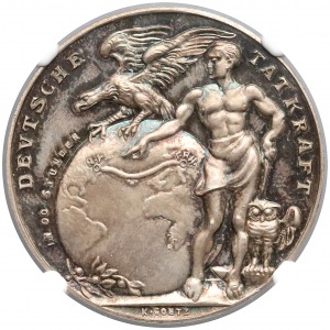 Niemcy, medal Zeppelin (Goetz) 1924 - NGC MS65
