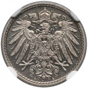 Niemcy, PROOF, 5 fenigów 1911-A - NGC PF64 CAMEO