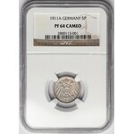 Germany, Proof, 5 pfennig 1911 - A - NGC PF64 CAMEO