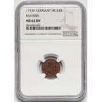 Austria, Burgau, 1 heller 1793-H - NGC MS62 BN