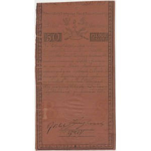 50zł, 5zł i 4zł oraz 5 groszy 1794 od T. Kałkowskiego wraz z jego listem ofertowym
