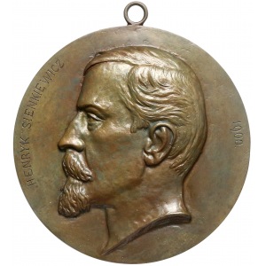 MEDALION Henryk Sienkiewicz 1900 KOROSADOWICZ 17cm