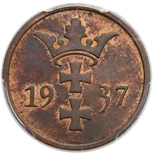 Wolne Miasto Gdańsk, 2 fenigi 1937 - PCGS MS63 RB