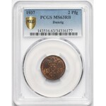 Wolne Miasto Gdańsk, 2 fenigi 1937 - PCGS MS63 RB