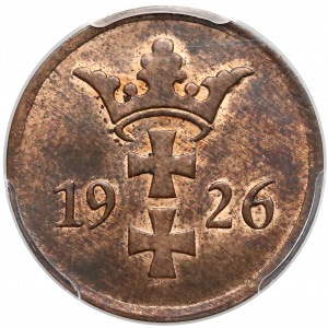 Wolne Miasto Gdańsk, 2 fenigi 1926 - PCGS MS63 RB