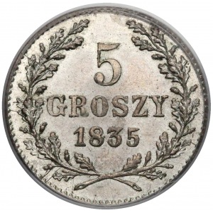 Wolne Miasto Kraków, 5 groszy 1835 - PCGS MS65