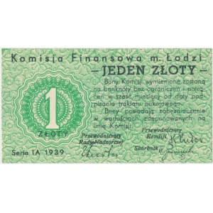 Łódź, Komisja Finansowa 1 złoty 1939 - Seria IA 