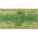 Łódź, Komisja Finansowa 1 złoty 1939 - Seria IA 