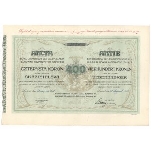 Bank Ziemski dla Galicyi, Śląska i Bukowiny, Łańcut 400 koron 1918 DUPLIKAT