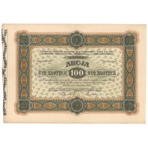 KARPALIT S.A. dla Fabrykacji Kart do Gry, Wyrobów Papierowych i Przemysłu Litogoraficznego, 100 zł 1927