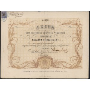 Akcja Kasy Oszczędności i Pożyczek Wekslowych w Śremie, 50 Talarów 1874