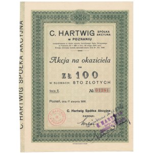 C. HARTWIG Spółka Akcyjna w Poznaniu, 100 zł 1936