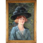Wojciech BETLEY (1867-1920), Portret damy w kapeluszu