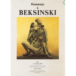 proj. Andrzej PĄGOWSKI (ur.1953), Hommage à Beksinski - plakat wystawy indywidualnej Zdzisława Beksińskiego w Paryżu w 1985 roku