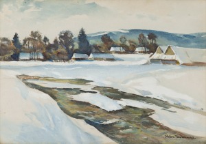 Stefan Filipkiewicz (1879 - 1944), Pejzaż zimowy