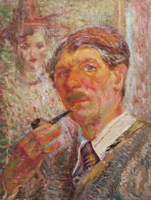 Zbigniew PRONASZKO (1885-1958) - przypisywany, Portret mężczyzny z fajką