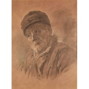 Malarz nieokreślony, XIX w., Studium starego mężczyzny, 1884