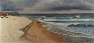 Soter JAXA-MAŁACHOWSKI (1867-1952), Nad brzegiem morza, 1940