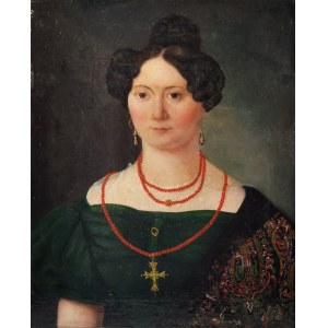 MALARZ NIEOKREŚLONY, XIX w., Portret kobiety, ok. 1850