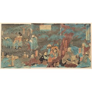 Utagawa YOSHITSUYA (1822-1866), Rabusie spiskujący przeciw braciom