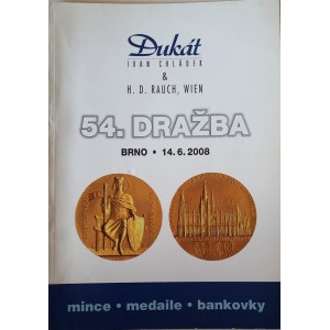 Katalog aukcyjny, 54 aukcja Dukat Brno, 2008 r.