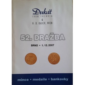 Katalog aukcyjny, 52 aukcja Dukat Brno, 2007 r.