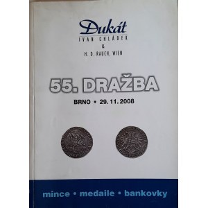 Katalog aukcyjny, 55 aukcja Dukat Brno, 2008 r.