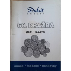 Katalog aukcyjny, 56 aukcja Dukat Brno, 2009 r.